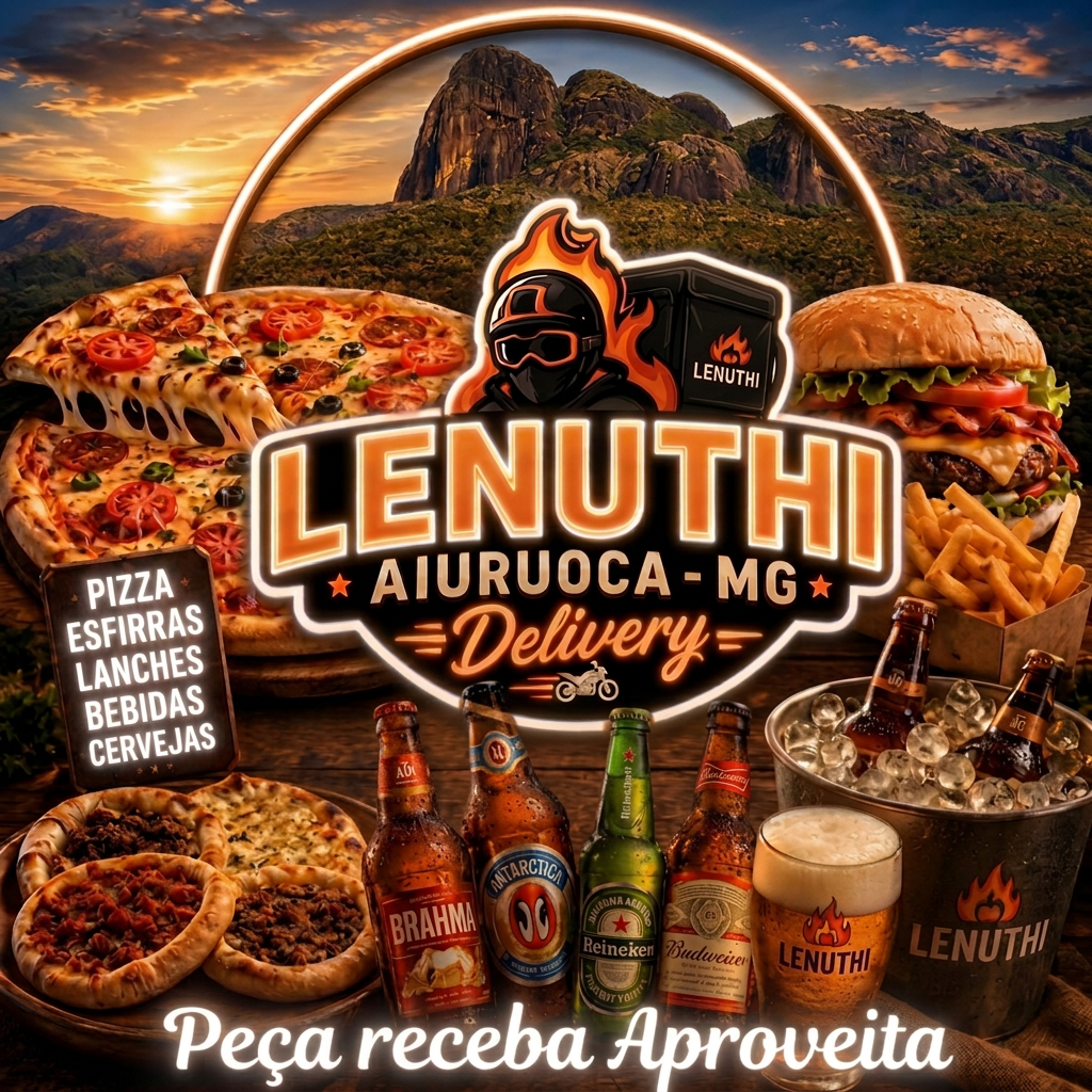 Lenuthi Delivery Aiuruoca: pizzas, esfirras, lanches, bebidas e cervejas